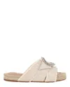 Alexandre Birman Madelina Embellished Leather And Raffia Sandals In White