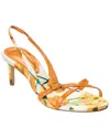 Alexandre Birman Maia 60 Canvas & Leather Slingback Sandal In Orange