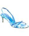 Alexandre Birman Maia 60 Satin & Patent Slingback Sandal In Blue