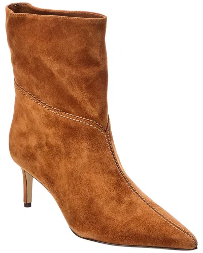 Alexandre Birman Malva 60 Suede Bootie In Brown