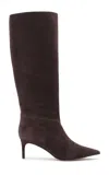 Alexandre Birman Malva Suede Boots In Brown