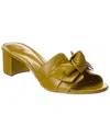 Alexandre Birman Maxi Clarita Block 45 Leather Sandal In Green