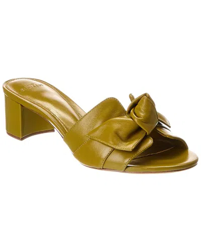 Alexandre Birman Maxi Clarita Block 45 Leather Sandal In Green