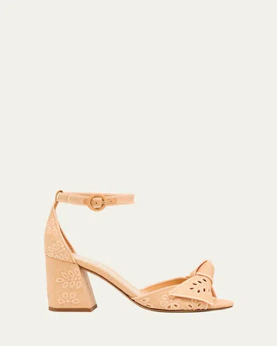 Alexandre Birman Maxi Clarita Embroidered Raffia Sandals