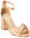 Alexandre Birman Maxi Clarita Embroidery 75 Raffia & Leather Sandal In Orange