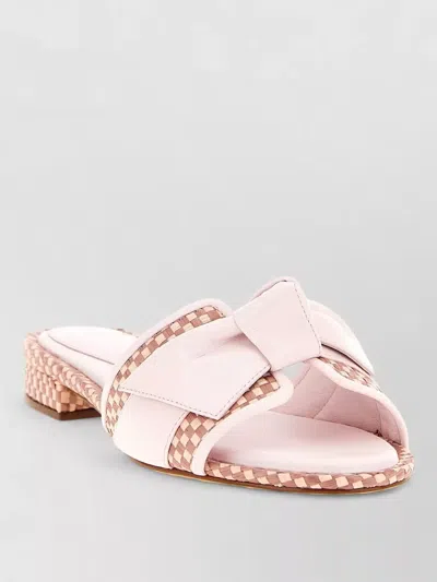 Alexandre Birman Maxi Clarita Sandals Open Toe Bow Trim In Pink