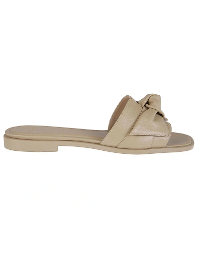Alexandre Birman Maxi Clarita Square Flat Sandals In Brown