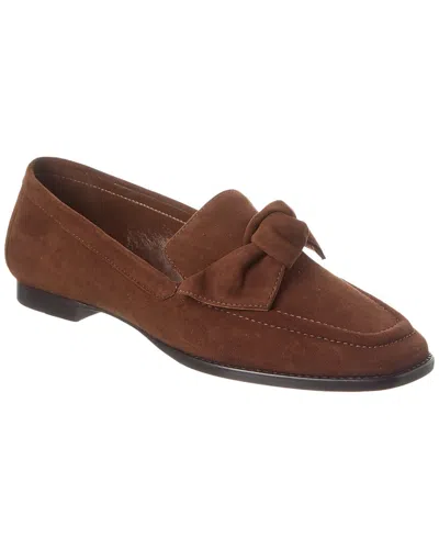 Alexandre Birman Maxi Clarita Suede Loafer In Brown