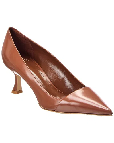 Alexandre Birman Minerva 85 Leather Pump In Brown