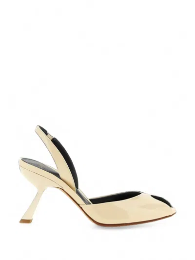 Alexandre Birman Miranda Patent Leather Slingback Pumps In Neutral