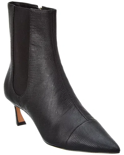 Alexandre Birman Myra 50 Embossed Leather Bootie In Black