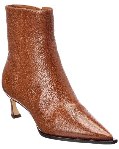 Alexandre Birman Myra 50 Leather Bootie In Brown