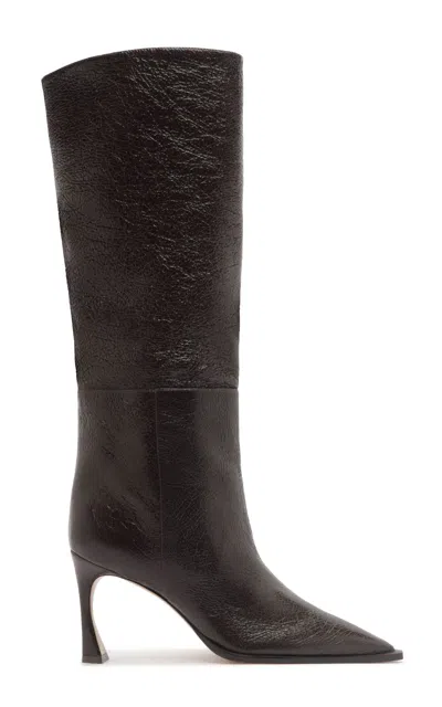 Alexandre Birman Myra Leather Boots In Black