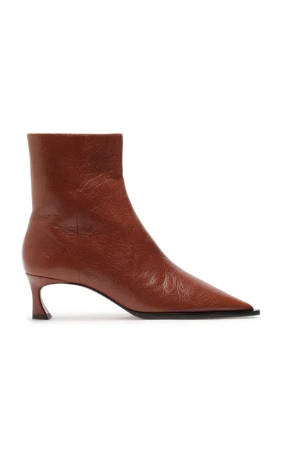 Alexandre Birman Myra Leather Boots In Brown
