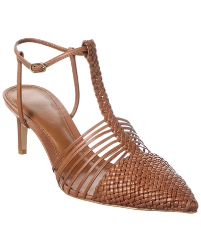 Alexandre Birman Nessa 60 Woven Leather Sandal In Brown