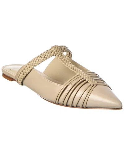 Alexandre Birman Nessa Woven Leather Flat In Animal Print