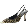 Alexandre Birman Olivia 85 Womens Animal Print Calf Hair Slingback Heels