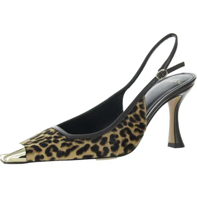 Alexandre Birman Olivia 85 Womens Animal Print Calf Hair Slingback Heels