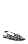 Alexandre Birman Olivia Cap Toe Lace Slingback Flat
