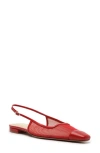 Alexandre Birman Olivia Mesh Slingback Flats In Flame