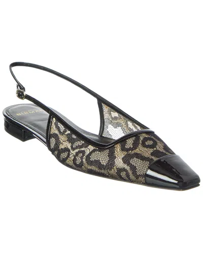 Alexandre Birman Olivia Lace Patent Flat In Animal Print