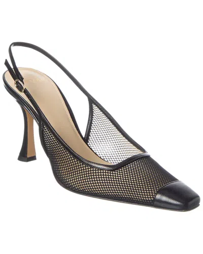 Alexandre Birman Olivia Mesh 85 Leather Pump In Black