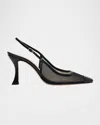 Alexandre Birman Oliva Pointed Toe Slingback Pump In Black