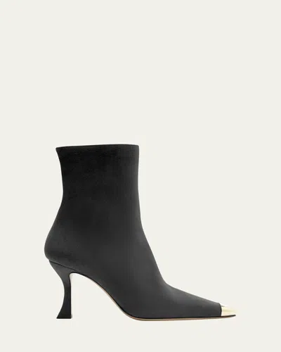 ALEXANDRE BIRMAN OLIVIA SUEDE CAP-TOE BOOTIES