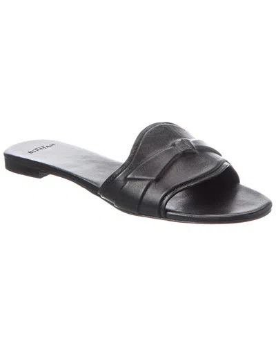 Alexandre Birman Padded Clarita Leather Slide In Black