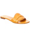 Alexandre Birman Padded Clarita Leather Slide In Orange