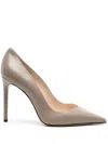 Alexandre Birman Pamela 100mm Leather Pumps In Grey