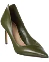 Alexandre Birman Pandora 85 Leather & Suede Pump In Green