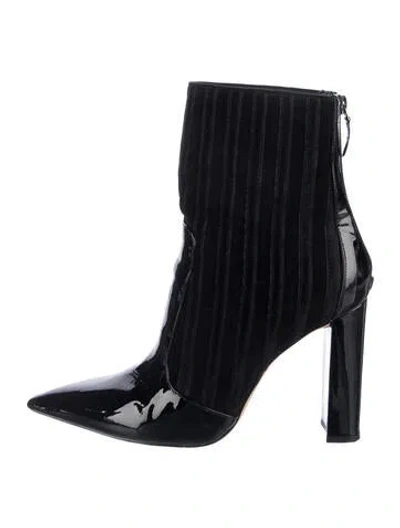 Pre-owned Alexandre Birman Patent Leather Boots In Black