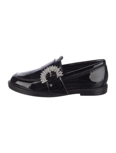 Pre-owned Alexandre Birman Patent Leather Loafers In Black