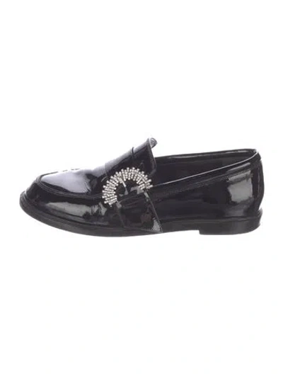 Pre-owned Alexandre Birman Patent Leather Loafers In Black