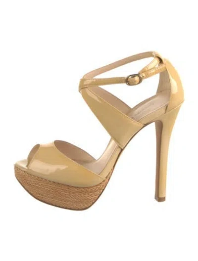 Pre-owned Alexandre Birman Patent Leather Pumps In Neutral