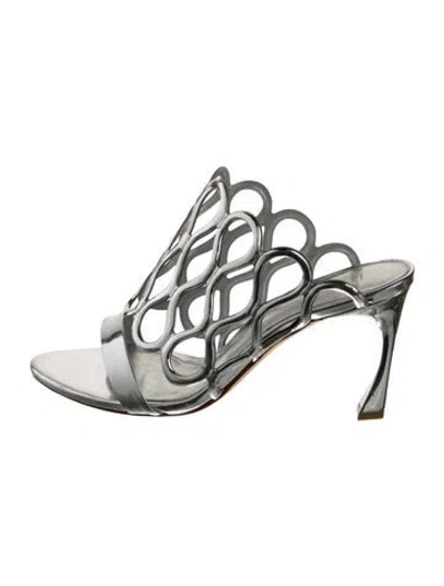 Pre-owned Alexandre Birman Patent Leather Slingback Sandals