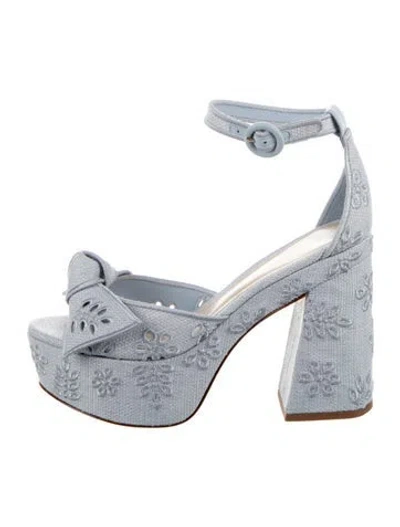 Pre-owned Alexandre Birman Patterned Sandals In Blue