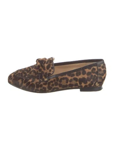 Pre-owned Alexandre Birman Ponyhair Animal Print Loafers