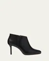 Alexandre Birman Prim Leather Booties In Black