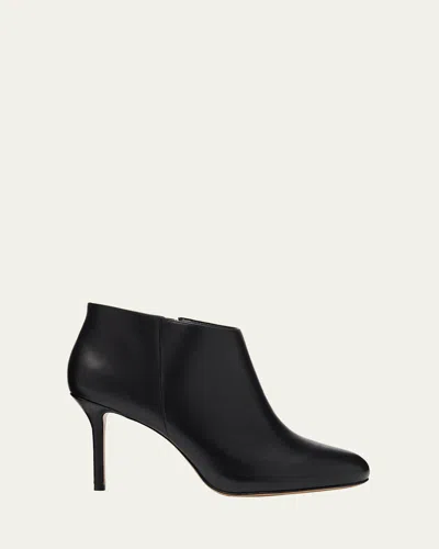 Alexandre Birman Prim Leather Booties In Black