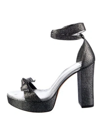 Pre-owned Alexandre Birman Printed Sandals In Silver