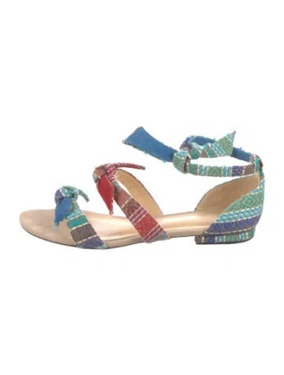 Pre-owned Alexandre Birman Printed Slides In Blue