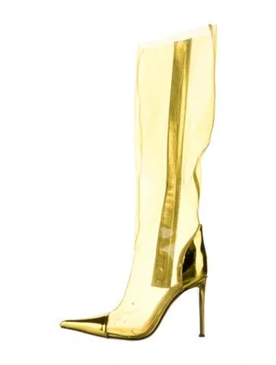 Pre-owned Alexandre Birman Pvc Boots In Yellow