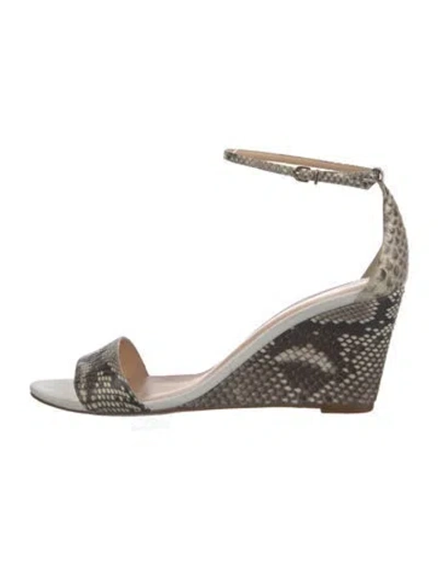 Pre-owned Alexandre Birman Python Animal Print D'orsay Pumps In Neutral