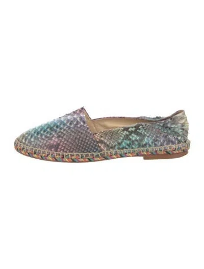 Pre-owned Alexandre Birman Python Animal Print Espadrilles In Pink