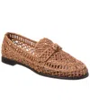 Alexandre Birman Raffia Penny Loafer In Brown