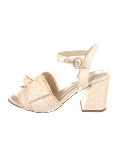 Pre-owned Alexandre Birman Raffia Sandals In Neutral