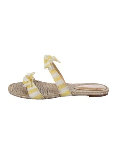 Pre-owned Alexandre Birman Raffia Striped Sandals In Neutral