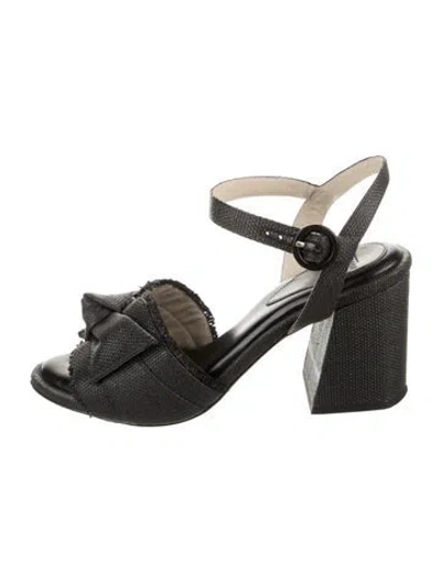 Pre-owned Alexandre Birman Raw-edge Trim Sandals In Black